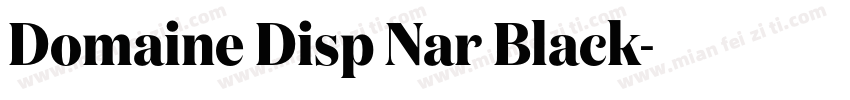 Domaine Disp Nar Black字体转换